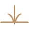 Ekena Millwork Redmond Smooth Timber Gable Bracket, Western Red Cedar, 72"W x 45"H x 3 1/2"D x 3 1/2"F, 15/12 Pitch GBW072X45X0404RED00SWR - alternate 1